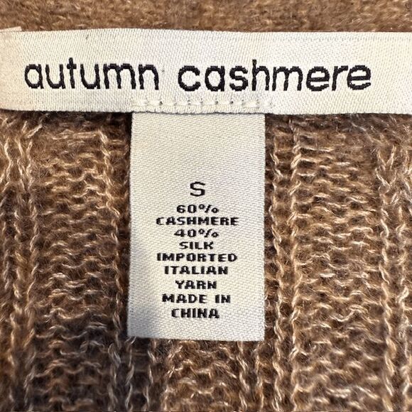 Autumn Cashmere Silk Marled Mulch Balloon Sleeve V-Neck Cardigan Size Small - Picture 6 of 11